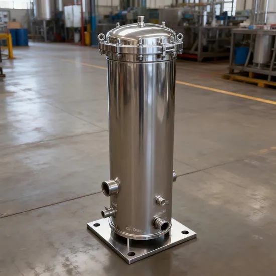 Stainless Steel Sanitary Beverage Cartridge Titanium Magnetic Lenticular Basket Bag Filter Housing